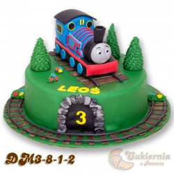 Tort z figurką lokomotywy Tomek