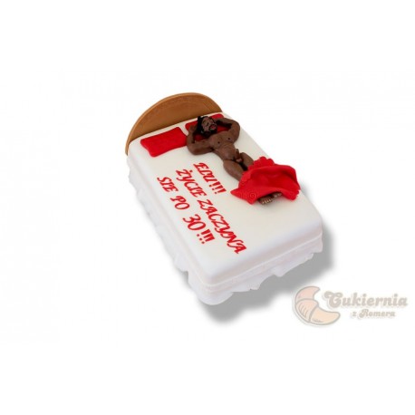 Tort w kształcie łóżka