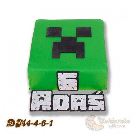 Tort w kształcie klocka Minecraft