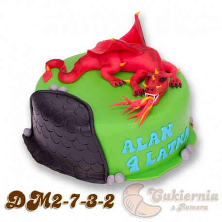 Tort z figurką smoka