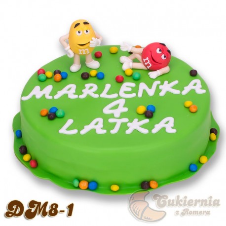 Tort z figurkami M&M's
