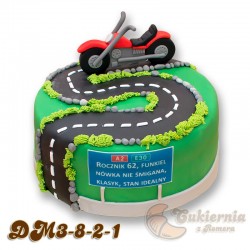 Tort z figurką motoru