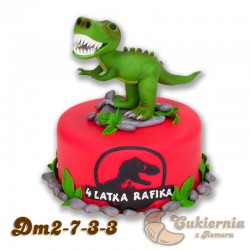Tort z figurką dinozaura