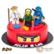 Tort z figurkami Lego Ninjago