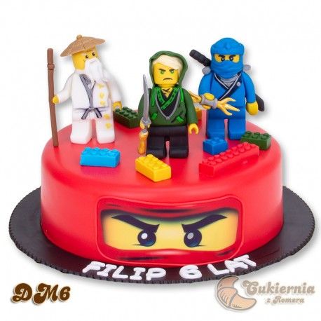 Tort z figurkami Lego Ninjago