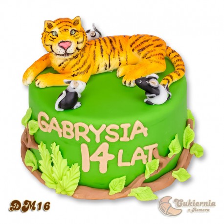 Tort z figurką tygrysa bengalskiego