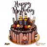Tort w stylu drip cake z topperem