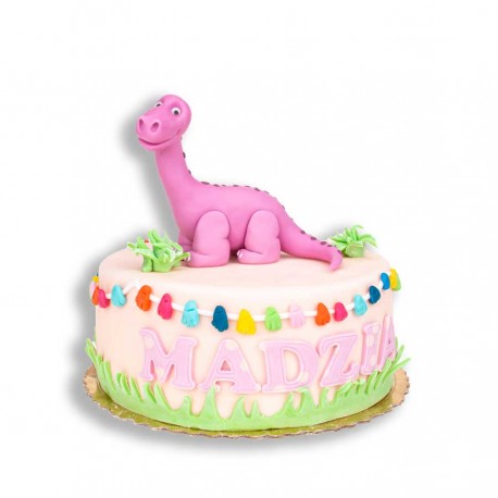 Tort z figurką dinozaura