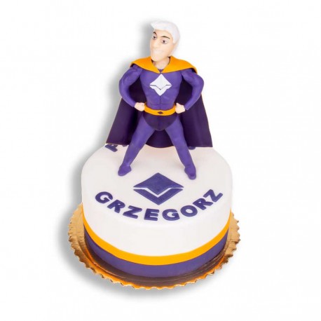 Tort z figurką Pana Prezesa
