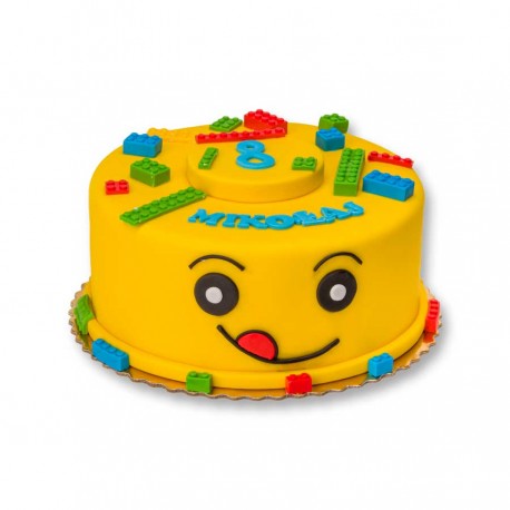 Tort z motywem lego