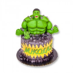 Tort z figurką Hulka